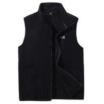 Rudens ir žiemos poliarinės vilnos liemenė vyriška striukė be rankovių laisva, didelio dydžio plius Velvet plius dydžio terminė liemenė 4XL-12XL 10XL juoda