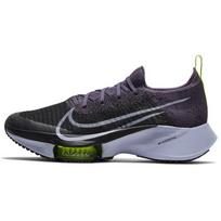 Nike Air Zoom Tempo NEXT% Flyknit Tamsiai razinų spalvos Moteriški sportbačiai Violetiniai Juodi Volt CI9924-500 36