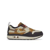 Travis Scott x Nike Air Max 1 PS Baroko rudos spalvos vaikiški sportbačiai Citrinoso geltonumo Kviečių spalvos Čilės raudonumo DN4169-200 33.5