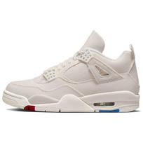 Air Jordan 4 Retro Blank Canvas Moteriški sportbačiai Kreminiai Buriniai Cementiniai-Pilki DQ4909-100 36