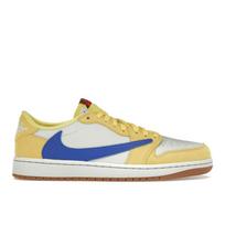 Travis Scott x Air Jordan 1 Retro Low OG SP Canary Moteriški sportbačiai Geltoni su Mėlynu ir Sidabriniu DZ4137-700 35.5 beige