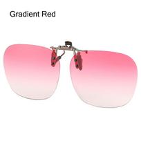Metalinis spaustukas atlenkiami akiniai nuo saulės receptiniams akiniams Puikiai tinka lauke ir vairuojant Gradient Red
