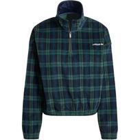 Adidas Originals Logotipo Langeliu Pusiau Užtraukiama Ilgomis Rankovėmis Palaidinė Moteriška palaidinė Tamsiai Mėlyna Juoda Tamsiai Žalia IX1054 M