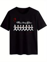 Three Days Grace Grupės Medvilniniai Marškinėliai Grafiniai Marškinėliai Trumpomis Rankovėmis Unisex Vyrams Moterims Vasara S