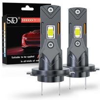 2 vnt. 25000LM H4 H7 LED priekinių žibintų lemputės 1:1 Mini Canbus H3 H11 H8 LED lemputė 70W CSP automobilio priekiniam žibintui be ventiliatoriaus DRL šviesa automatiniai rūko žibintai 12V 6500K balta H7