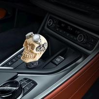 Automobilio pavarų perjungimo rankenėlės Kaukolės galvos pavara Rankinės pavarų dėžės pavarų perjungimo rankenėlė Svirtis Asmenybės modifikacija balta