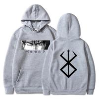 Berserk Guts Hoodies Anime Manga Hoodie Unisex Ruduo Žiema Vilnos Palaidinė S