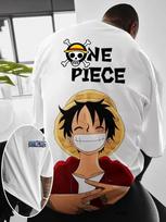 VIENAS GABALAS Luffy VIENAS GABALAS Animacijos Asmenybė Spausdinimas Gryna medvilnė Gražūs Animaciniai Vyriški ir Moteriški Marškinėliai Trumpomis Rankovėmis M black