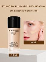 MAC Studio Fix makiažo pagrindas | 24 val. matinė, riebios odos kontrolė, NC11 30ml NC12