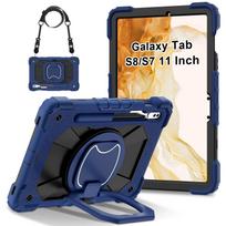 Samsung S9/S10 FE Tablet Protective Case with Pen Slot, Shoulder Strap, Handheld Grip, S10 Lite X400 Silicone 360-Degree Protection S10 FE SM-X520/X526B 10.9"