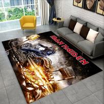 3D Geležinės Mergelės Metalo Muzikos Kilimas Svetainės Miegamojo Dekoras, Vaikų Žaidimų Neslystanti Dekoro Elementas Sofai Durų Kilimėlis Dovana 40x60cm( 15x23in )