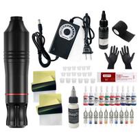 All-in-One Eyebrow Tattoo Machine Kit with Tattoo Pen Set and Motor Machine Set 4 - Silver Diamond Pen