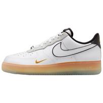 Nike Air Force 1 Low Krepšinio Batai Balti Vyriški Sportbačiai Juodi Oranžinės Žievelės IQ0228-100 39
