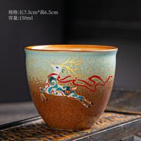 Kinų keramikinė arbatos tureen, Kungfu arbatos puodelis, Arbatos gaminimo prietaisas, Senovės keramika, Arbatos reikmenys, Vintažinis malkomis degintas Sancai Gaiwan AS SHOW