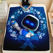 1 vnt. ASTRO BOT spaudinio flanelinis pledas, aukštos kokybės, visų sezonų, namų dekoras, šiluma ir komfortas, puikiai tinka Kalėdų dovanoms 80cm x 120cm