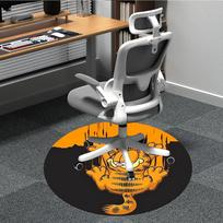 1pc Garfield Cat Office Round Area Rug,  Under Office Chairs Bedroom Living Room Home Decor a0926079 80cm by 80cm