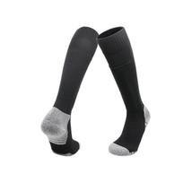 Professional Long Football Socks with Pocketed Shin Guards - Non-slip, Towel Bottom for Kids & Adults Child S (28~33) fluorescencinė žalia spalva