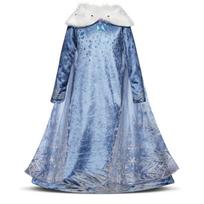 YUBAOBEI Gilrs apsiausta suknelė vaikams mergaitėms ilgomis rankovėmis mėlyna princesė suknelė Helovino kalėdiniai Cosplay kostiumai 4T mėlyna