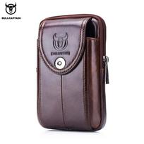 BULLCAPTAIN VYRIŠKAS ODINIS DIRŽAS JUOSMENIS Krepšys Military PACK Small Money Phone WAIST PACK Krepšys PANGINĖ ruda