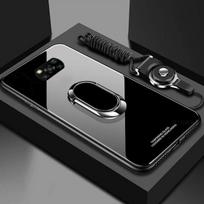 Skirtas Xiaomi POCO X3 NFC dėklui, magnetiniam žiediniam stovo laikikliui telefono dėklas, skirtas Xiaomi POCO F3 M3 Pro Redmi Note 10 Pro Max 9C K40 kieto grūdinto stiklo galinis dangtelis For Redmi Note 10 4G juoda