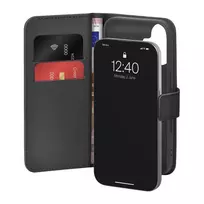 PURO IPhone 17 Wallet Stand Case in Eco-Leather with Flap, Wallet and Stand Function - Black