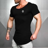 „Muscleguys“ kūno rengybos sportiniai marškinėliai „Muscleguys“ vyriški labai elastingi treniravimo trumpomis rankovėmis lengvi, kvėpuojantys treniruoklių salės kultūrizmo marškinėliai XXL balta