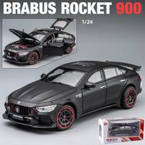1/24 Scale Brabus Rocket 900 Diecast automobilio modelio žaislas, atsukamas žaislinė transporto priemonė su garsu ir šviesa vaikams, mažiems berniukams, mergaitėms, dovanų kolekcija 1:24-size:21.2*8.1*5.8cm juoda