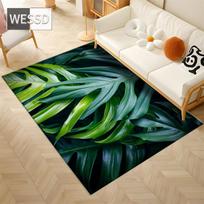 Žalių lapų 3D kilimėlis svetainei Minkštas kilimas miegamajam Plaunamas neslystantis grindų kilimėlis virtuvei vonios kambariui Durų kilimėlis Nordic 40x60cm 1pcs