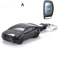 Aukštos kokybės ABS automobilio raktų dėklo raktų pakabuko dekoracija, skirta Hyundai Elantra Tucson I40 I20 I10 IX35 IX45 Creta Santa Fe Solaris Model A Black