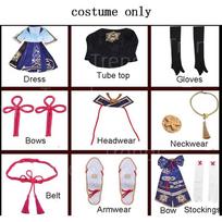 Žaidimas Genshin Impact Kamisato Ayaka Cosplay Kostiumas Ayaka Apranga Gerbėjų Suknelė Perukas Cosplay Anime Helovinui Vaidmenų Žaidimas Comic Con L-costume only