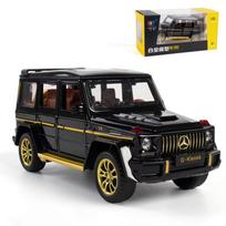 1/32 mastelio lydinio kolekcionuojamas Benz G63 AMG žaislinė transporto priemonė, ištraukiamas liejamas automobilio modelis su šviesomis ir garsu 1/32-16.5x7x6.5cm