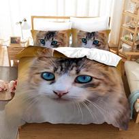 Kačiuko antklodės patalynės komplektas Pet Cat antklodės užvalkalas pagalvės užvalkalas / dvigulė lova viso dydžio lovatiesių rinkinys Namų dekoravimas Baby 100x135cm