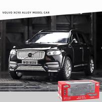 1/32 Scale XC90 Diecast automobilių modelio žaislas, patraukiama atgal žaislinė transporto priemonė su garsu ir šviesa vaikams, mažiems berniukams, mergaitėms, dovanų kolekcija 1/32-15.5x6x6cm juoda