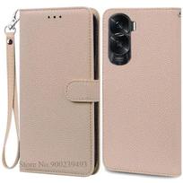 16 spalvų Honor 90 Lite dėklas, skirtas Honor 90 Lite 5G dėklas, odinis piniginės atverčiamas dėklas, skirtas Huawei Honor 90 Lite 5G apsauginio kortelės lizdo laikiklio dangtelis smėlis