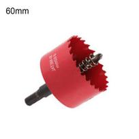 60/65/80/100 mm raudono metalo medienos skylių pjūklų grąžtas plastikinis geležinės plokštės skylių atidarytuvas 60 mm