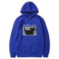 Animacinis Playboi Carti Didelio dydžio Hip Hop Džemperis Mielas Katės Raštas Džemperiai Harajuku Džemperis Įprasti Vyriški Viršutiniai Drabužiai Vyriška Gatvės Mada S mėlyna