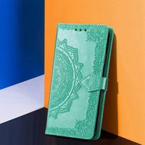 Foral Knygelės Odinis Piniginės Atverčiamas Dėklas Xiaomi 14T 11T 13T Redmi 14C 13C 9C A3 Note 14 10 11 12 13 Pro 5G 9 Poco M6 C75 F6 F7 X7 X6 C65 Silikoninis Dėklas Redmi A1 Plus žalia