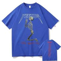 Naujas Dievas nori tavęs Kanye West Dvipusio spausdinimo marškinėliai Streetwear Skull Grafiniai marškinėliai Unisex Moteriški hiphopo marškinėliai Vyriški marškinėliai Unisex marškinėliai 4XL