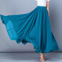 Šokio sijonai Šifoniniai ilgi sijonai moterims Elegantiški kasdieniai Aukšto liemens Boho Paplūdimio Maxi sijonai Dėvėjimui XS