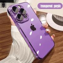 Naujas chromuotas rėmelis Skaidrus telefono dėklas iPhone 15 14 13 12 11 Pro Max 15 Plus Apsauginis dangtelis nuo dulkių su pilna objektyvo apsauga For iPhone 15Pro Max
