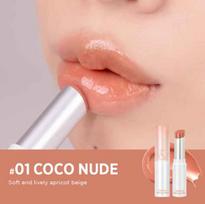 Rom&nd GLASTING MELTING BALZAMAS,Ilgalaikis,Makiažas,Kbeauty,korėjietiška kosmetika,pavyzdys #01 Coco Nude