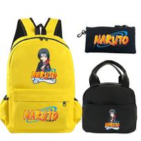 3 vnt./rinkinys Anime Naruto spausdinta knygų krepšio kuprinė su pieštuku pieštuku paaugliui, mergaitei berniukui, mokyklinė kuprinė