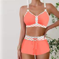 Moteriški maudymosi kostiumėliai Tankini 2 dalių maudymosi kostiumėlis Sapphire atostogų maudymosi kostiumėliai S rožinė