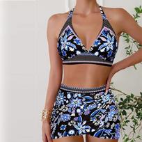 Moteriški maudymosi kostiumėliai Tankini 2 dalių maudymosi kostiumėlis ir atostogų maudymosi kostiumėliai S juoda