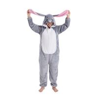 „MashiMaro Cosplay“ kostiumas suaugusiems „Kigurumi“ vientisi pižamos animacinių filmų marškinėliai Helovinui viso kūno drabužiai XL pilka