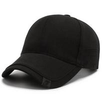 Mada Vyriški Beisbolo Kepuraitės Lauko Sportas Medvilninė kepurė Sunkvežimio vairuotojo kepuraitės Reguliuojama Snapback kepurė juoda
