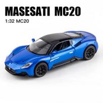 1/32 Maserati MC20 Lydinio Automobilio Modelis Žaislai Diecasts Metalinis Simuliacinis Su Šviesa Garsu Super Sportiniai Automobiliai Berniukams Gimtadienio Dovanos mėlyna