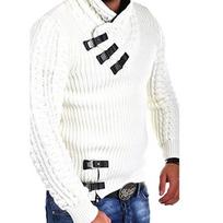 Vyriški megztiniai Streetwear drabužiai Turtleneck megztinis vyrams Ilgomis rankovėmis megzti megztiniai Rudens ir žiemos minkšti šilti pagrindiniai S