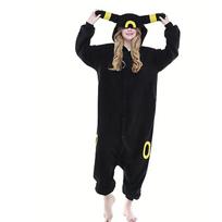 Umbreon vienos dalies pižama moterims vyrams Helovino kostiumas vienos dalies pižama Kalėdoms Kigurumi viso kūno miego drabužiai S juoda