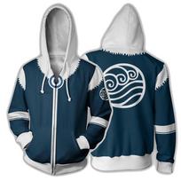 Anime avataras The Last Airbender 3D Print Megztiniai Vyrai Moteriški Madingi megztiniai Su užtrauktuku Gudusi Cosplay Streetwear Vaikiška striukė paltas S